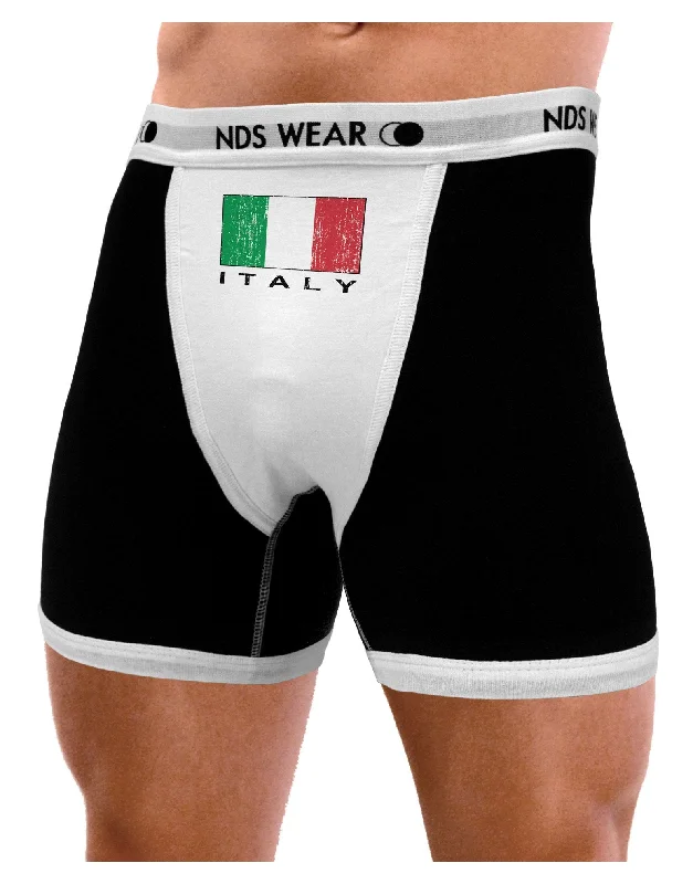 Italian Flag - Italy Text Distressed Mens Boxer Brief Underwear by TooLoud