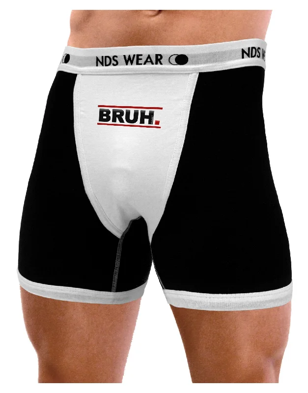 Bruh Text Only Mens Boxer Brief Underwear