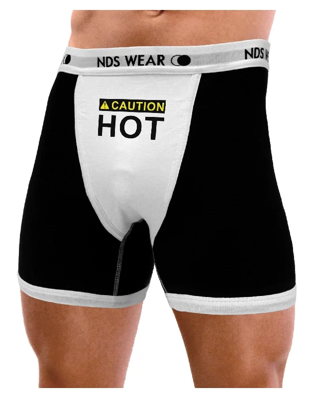 Caution Hot Warning Sign Mens Boxer Brief Underwear