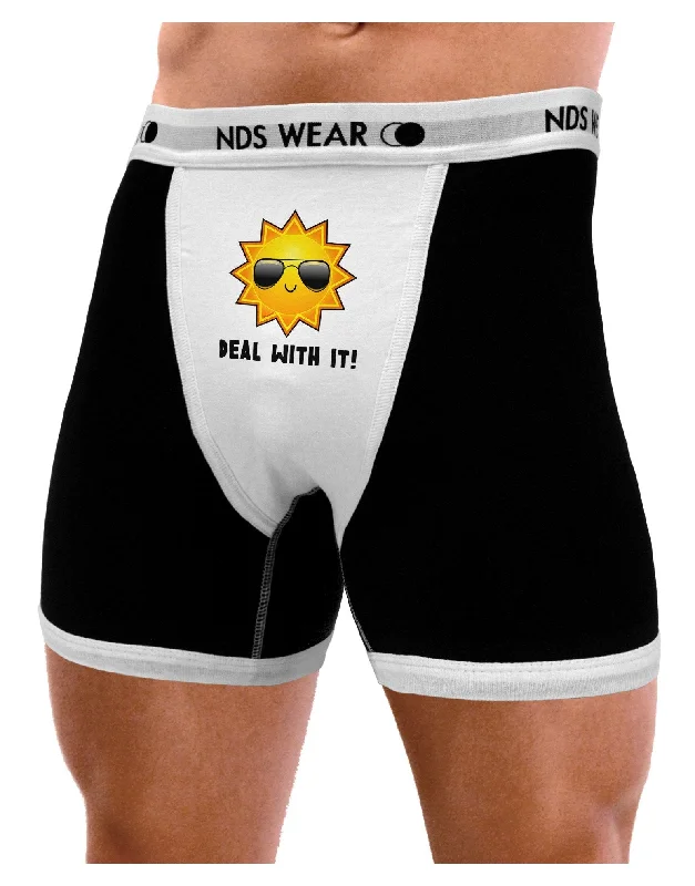 Deal With It Cute Sun Mens Boxer Brief Underwear