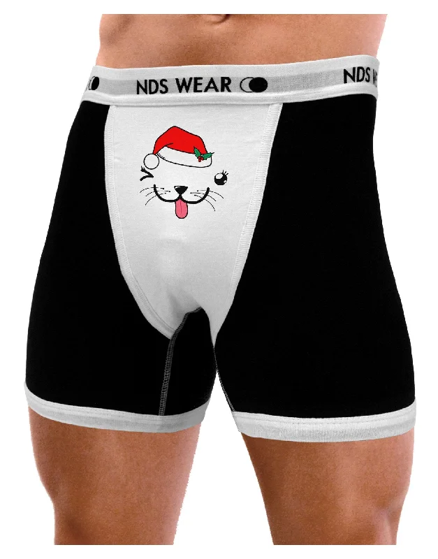 Kyu-T Face Puppina Santa Girl Dog Mens Boxer Brief Underwear