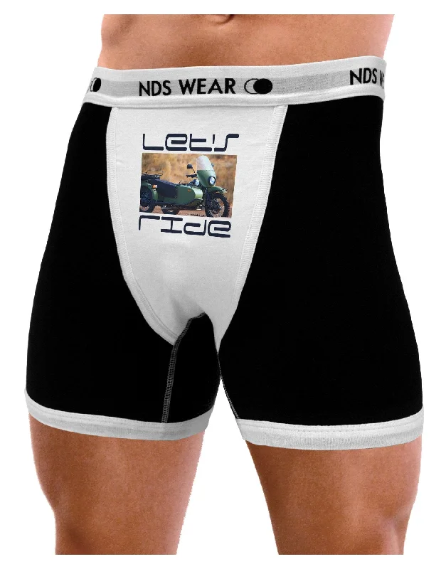 Lets Ride Sidecar Motorcycle Mens Boxer Brief Underwear