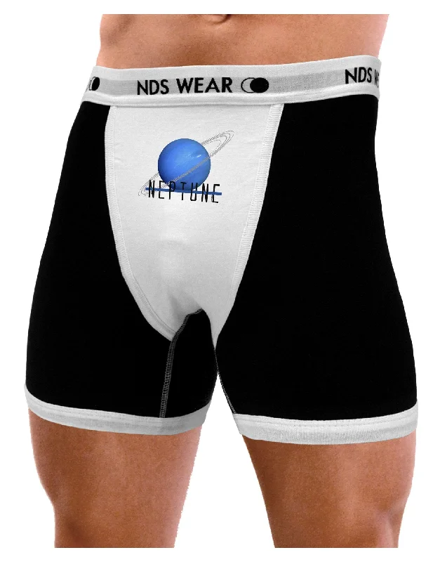 Planet Neptune Text Mens Boxer Brief Underwear