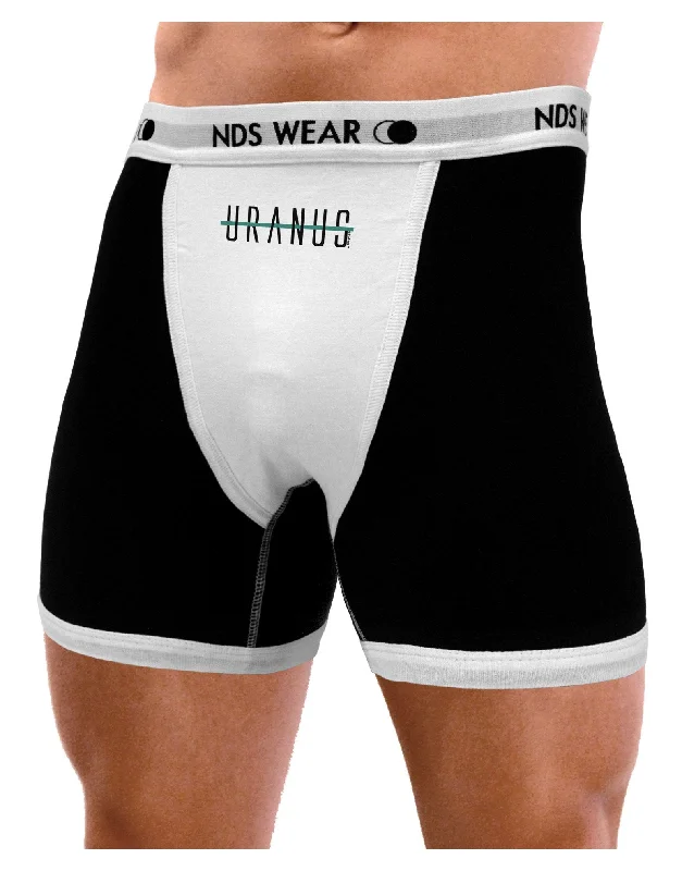 Planet Uranus Text Only Mens Boxer Brief Underwear