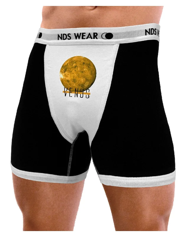 Planet Venus Text Mens Boxer Brief Underwear