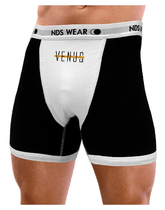 Planet Venus Text Only Mens Boxer Brief Underwear