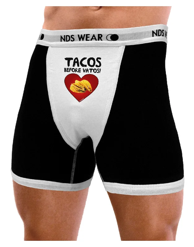 Tacos before Vatos Mens Boxer Brief Underwear