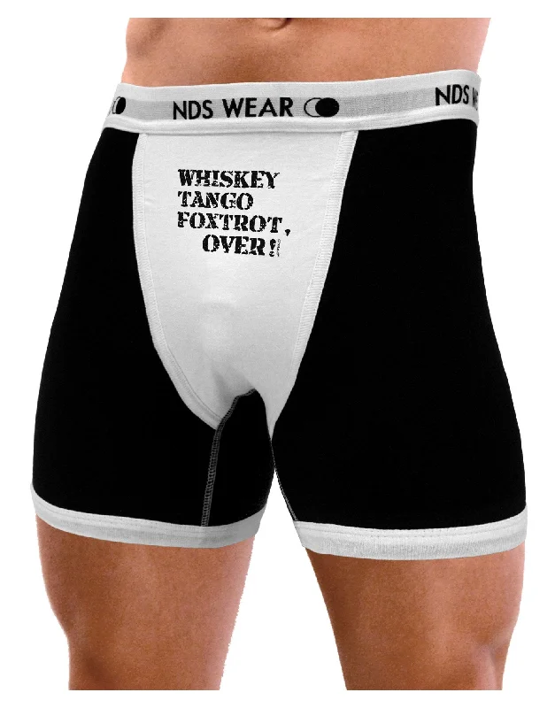 Whiskey Tango Foxtrot WTF Mens Boxer Brief Underwear