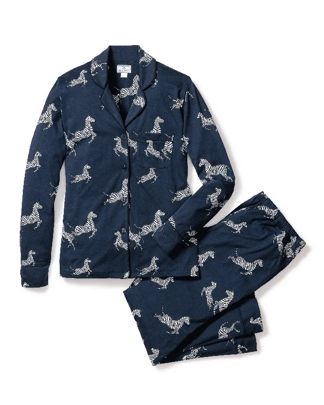 Women’s Pima Pajama Set in Zèbre de Nuit