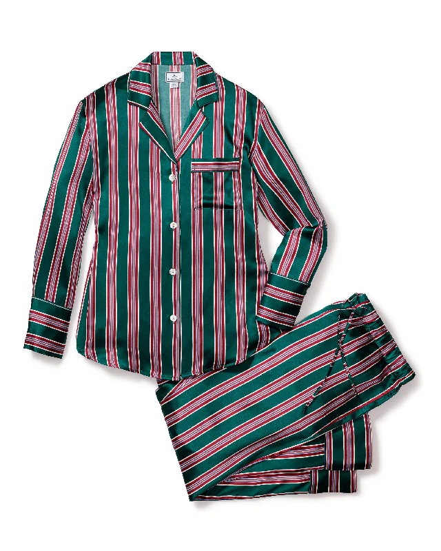 Women’s Silk Pajama Set in Lancaster Stripe