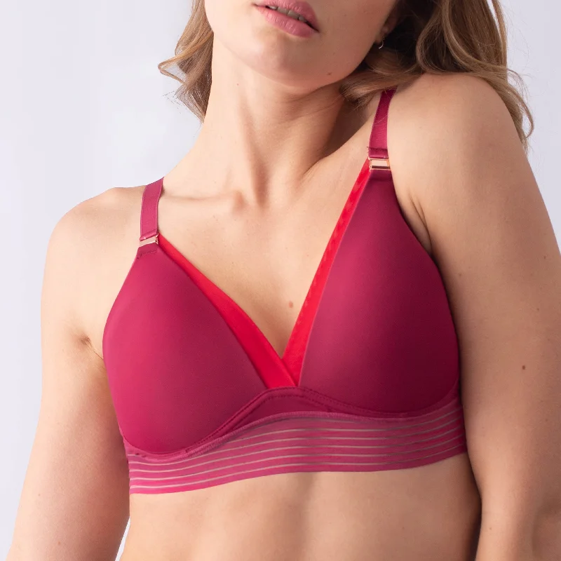 AMBITION TRIANGLE SANGRIA CONTOUR NURSING BRA - WIREFREE