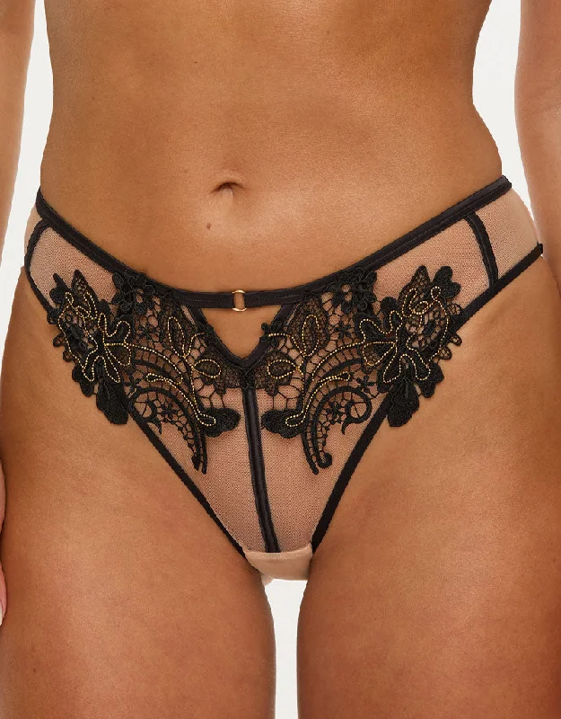 Ann Summers Enticement Brazilian Brief Black/Latte