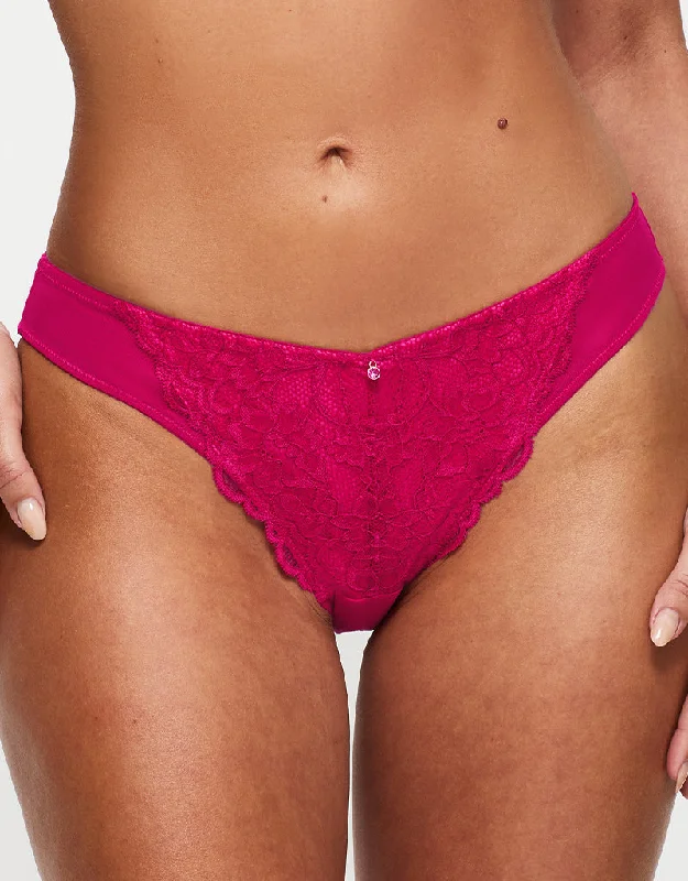 Ann Summers Sexy Lace Planet Brazilian Brief Dark Pink