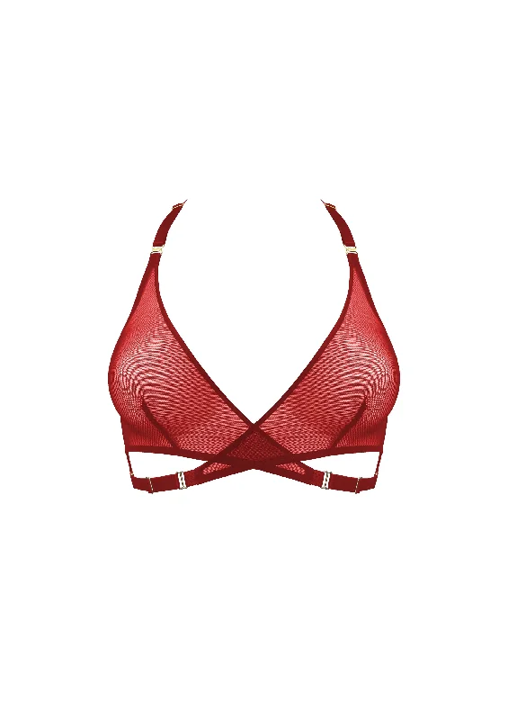 Art Deco Mesh Wrap Bra