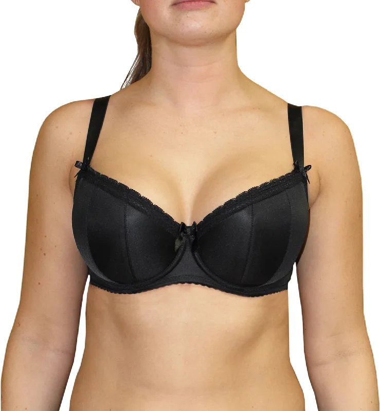 Comexim Basic Half Cup 3HC Padded Underwire Bra (CMBASIC3HC) - Black