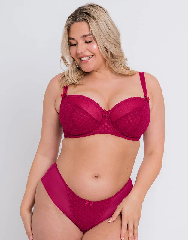 Curvy Kate Dottie Balcony Bra Sangria