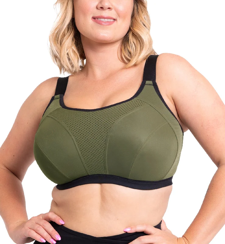 Curvy Kate Everymove Underwire Sports Bra (CK043113) - Jungle Green/Black