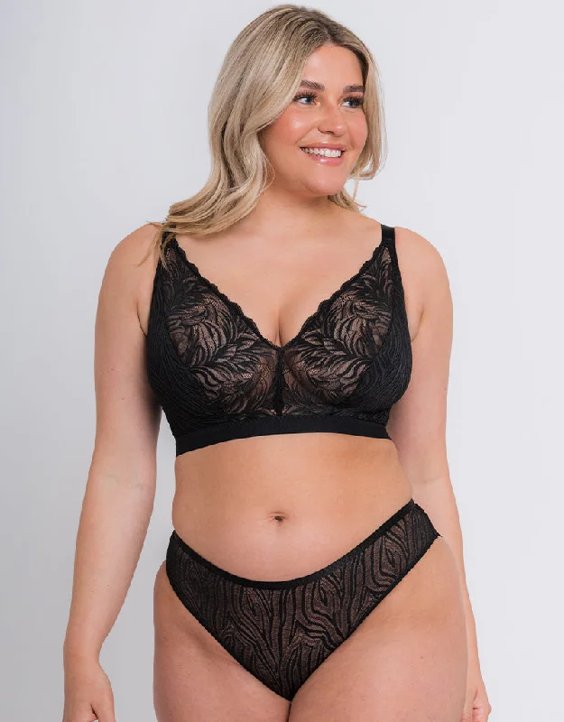 Curvy Kate Lace Daze Non-Wired Bralette Black