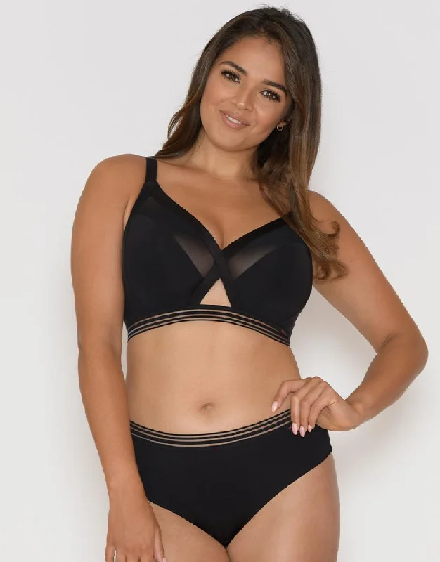 Curvy Kate Unwind Non-Wired Bralette Black