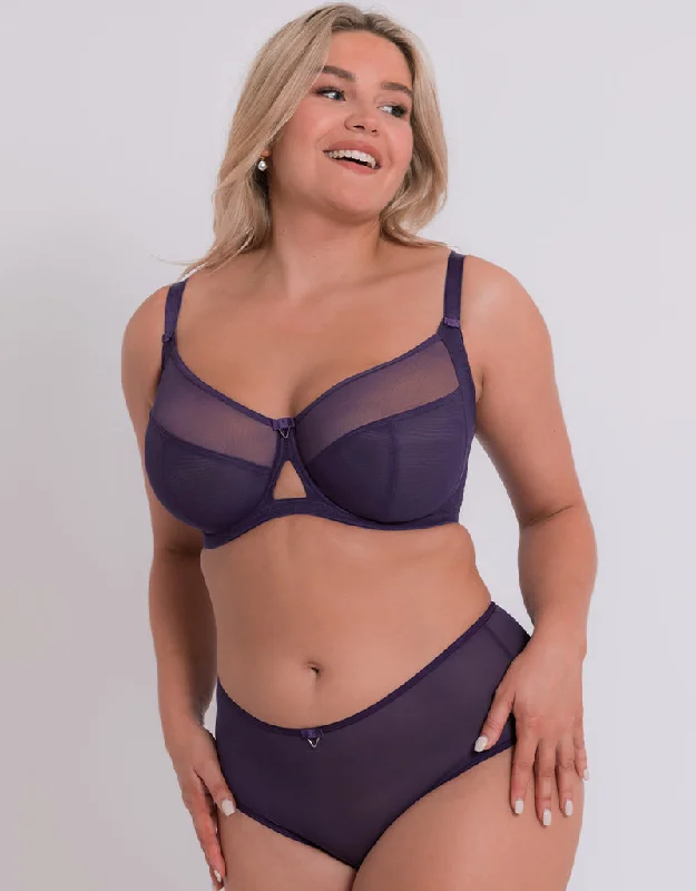 Curvy Kate Victory Side Support Balcony Bra Deep Purple