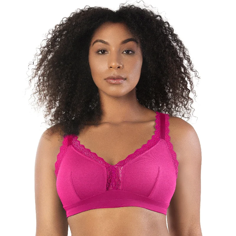 PARFAIT Dalis P5641 Women's Full Busted and Curvy Wire Free Bralette  - Bright Pink