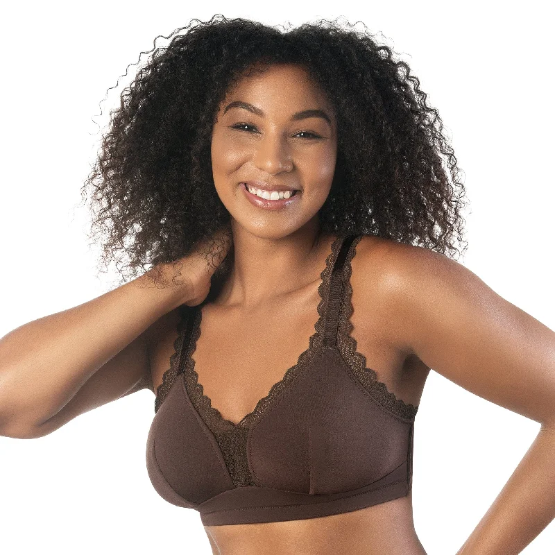 PARFAIT Dalis P5641 Women's Full Busted and Curvy Wire Free Bralette  - Deep Nude