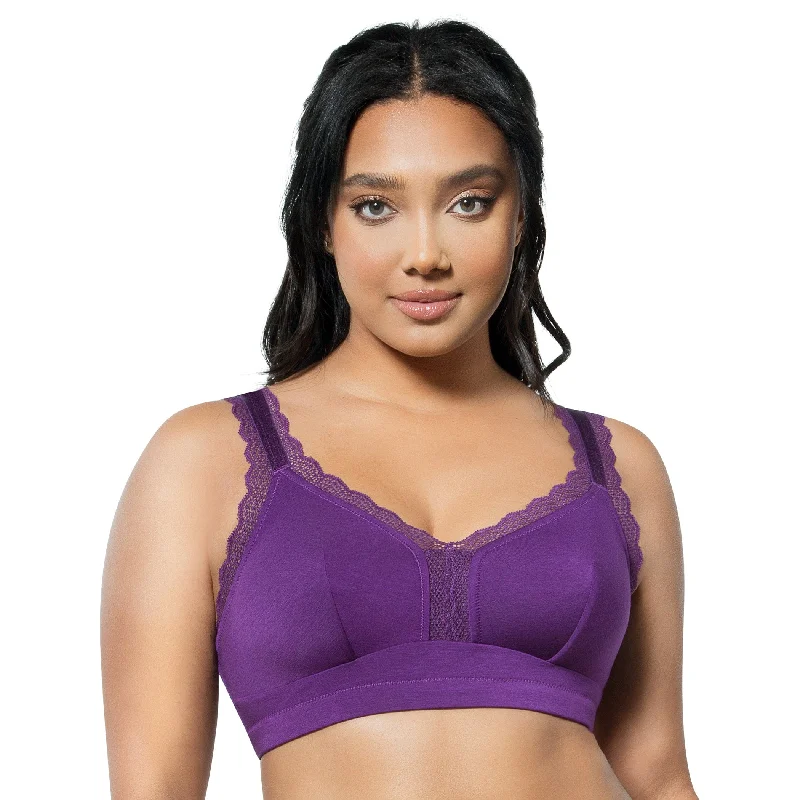 PARFAIT Dalis P5641 Women's Full Busted and Curvy Wire Free Bralette  - Amethyst