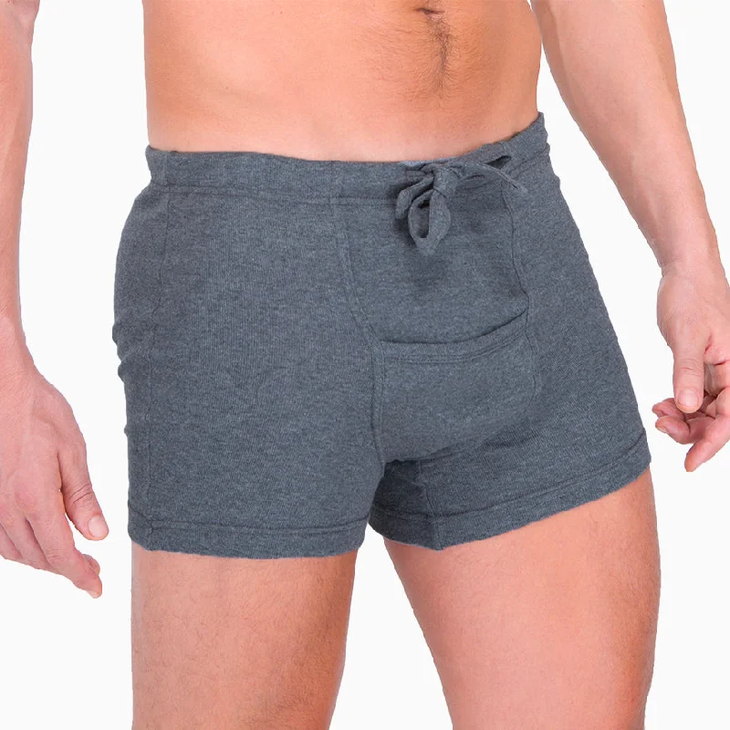 100% Organic Cotton Men's Drawstring Boxers - Elastic Free Briefs w/ Fly