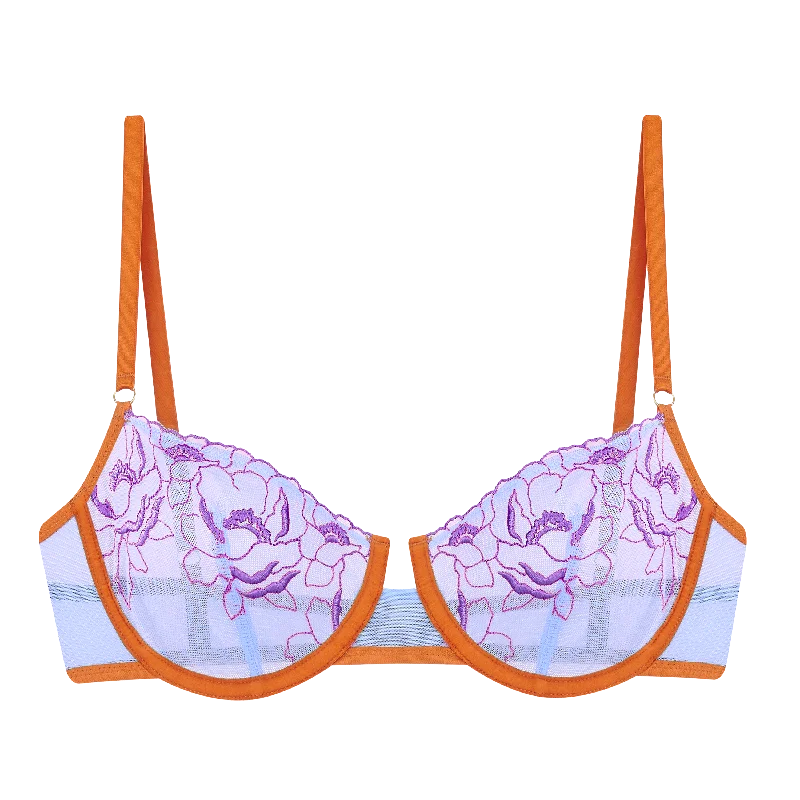 Eartha Floral Embroidery Underwire Bra