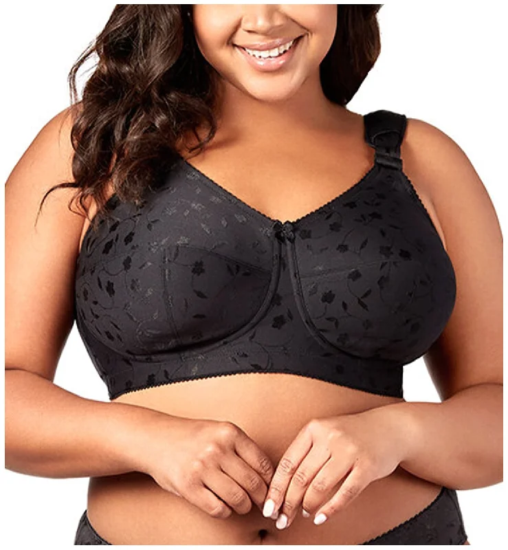 Elila Sidney Jacquard Full Support Softcup Bra (1305) - Black