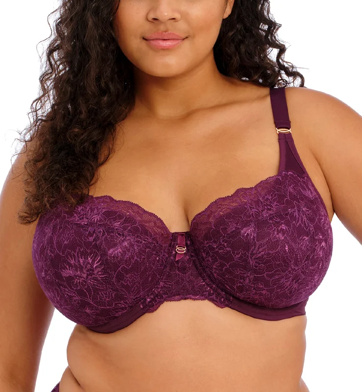 Elomi Brianna Padded Half Cup Underwire Bra (8081) - Blackberry