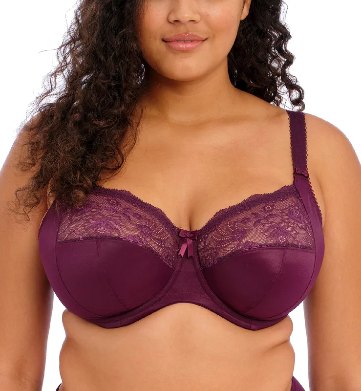 Elomi Morgan Stretch Lace Banded Underwire Bra (4111) - Blackberry