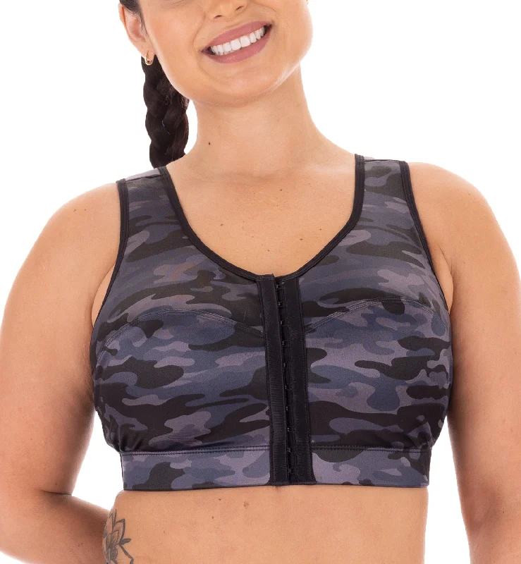 Enell Racer-Back Sports Bra (102) - Black Camo