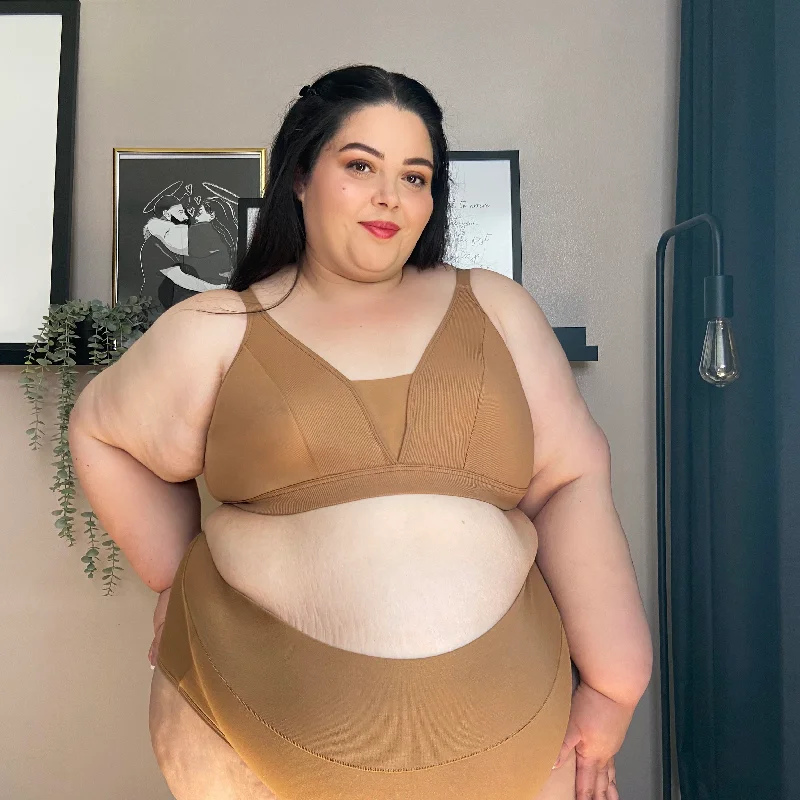 Everyday Ribbed Bra - Caramel