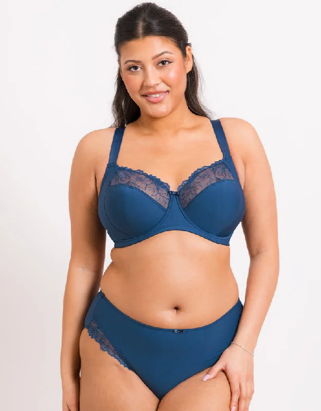 Flirtelle Emilie Full Cup Side Support Bra Navy