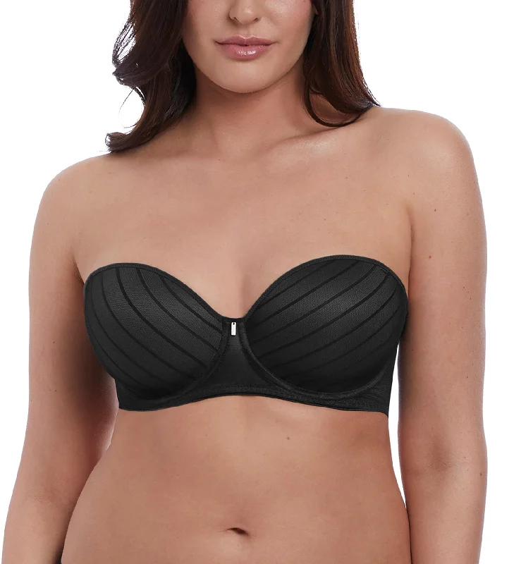 Freya Cameo Deco Strapless Moulded Underwire Bra (3163) - Black