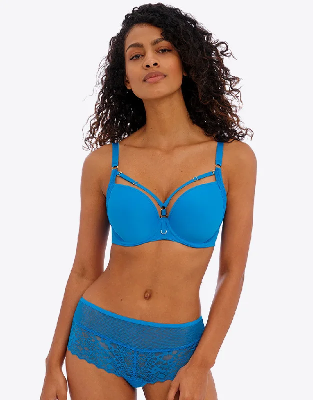 Freya Temptress Moulded Plunge Bra Med Blue