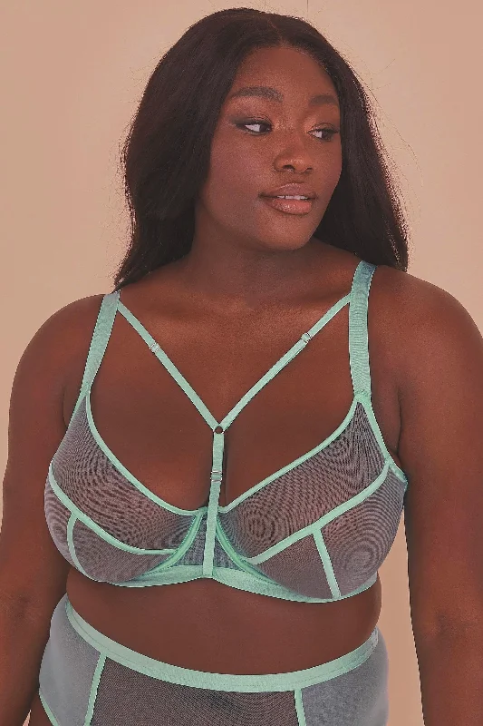 Misha Turquoise Non Padded Strappy Bra