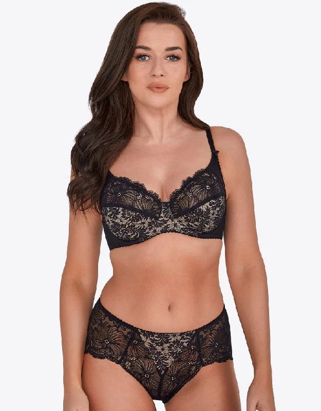 Gaia Chantal Balconette Bra Black