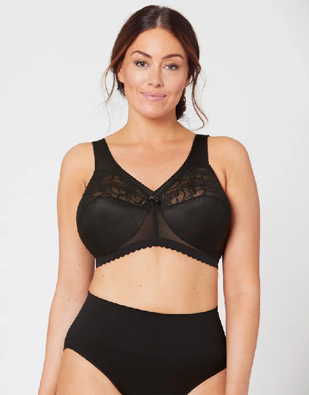 Glamorise Feel the Magic Wire-Free Support Bra Black