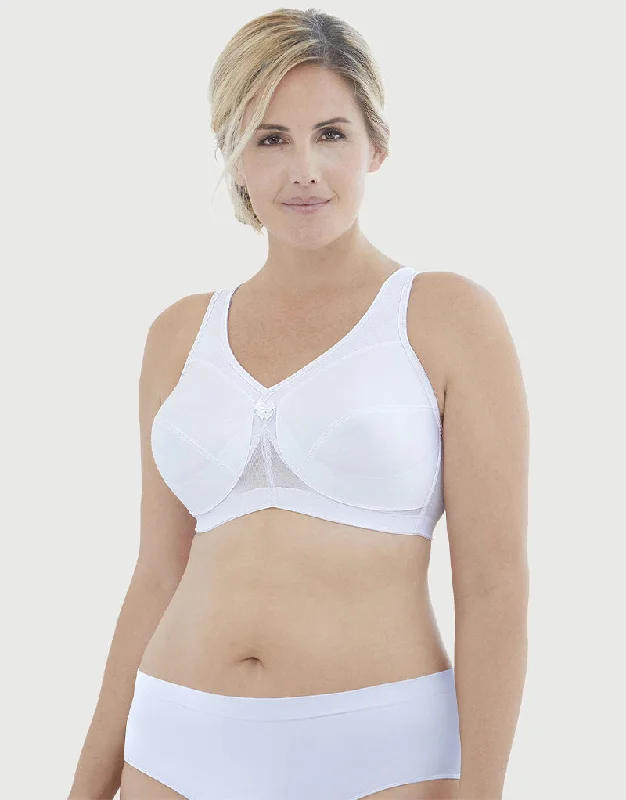 Glamorise Made to Move Wire-Free Support Bra White