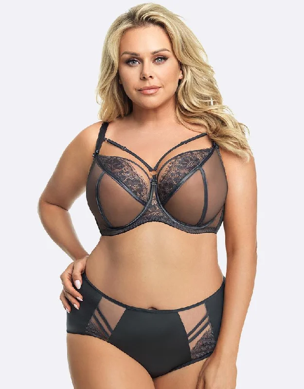 Gorsenia Paradise Balconette Bra Grey