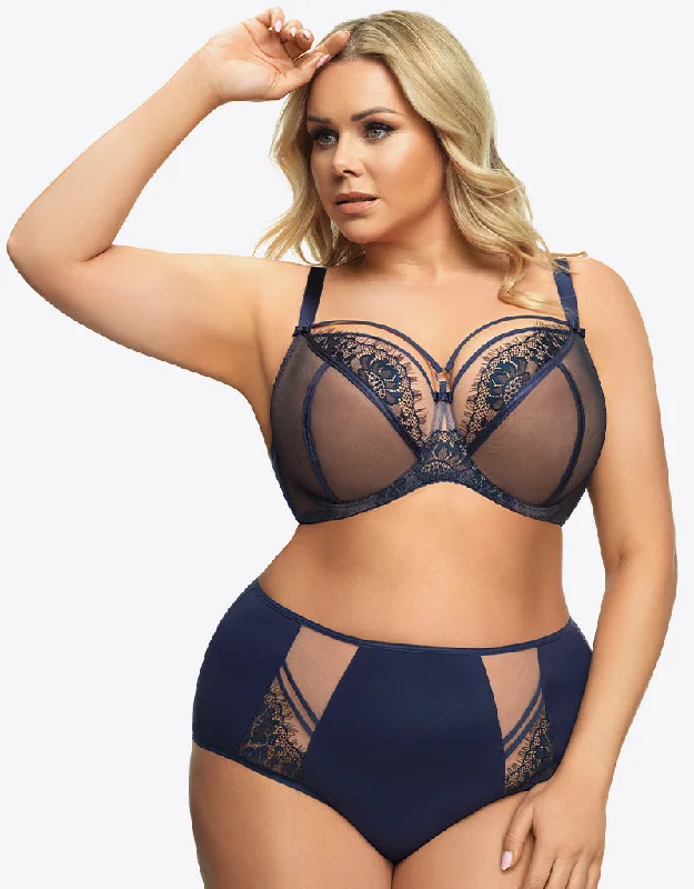 Gorsenia Paradise Balconette Bra Navy