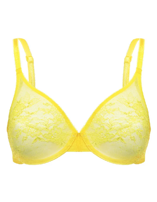 Gossard Glossies Lace Sheer Bra Primrose