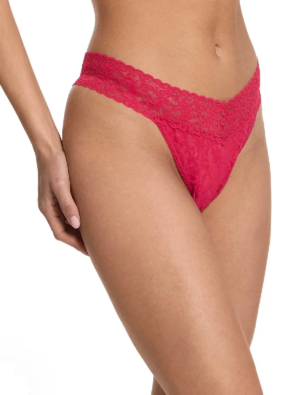 Hanky Panky Signature Lace Original Rise Thong in Beet Juice