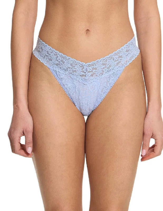 Hanky Panky Signature Lace Original Rise Thong in Clarity Blue