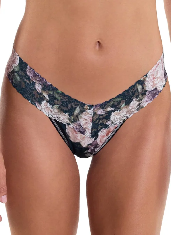 Signature Lace Romantique Printed Low Rise Thong