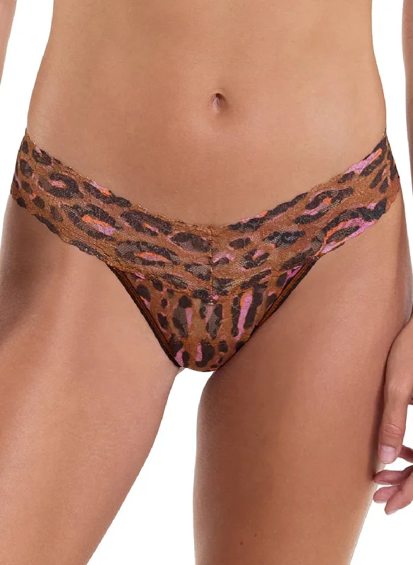 Signature Lace Throwback Printed Low Rise Thong