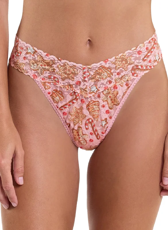 Signature Lace Gingerbread Printed Original Rise Thong