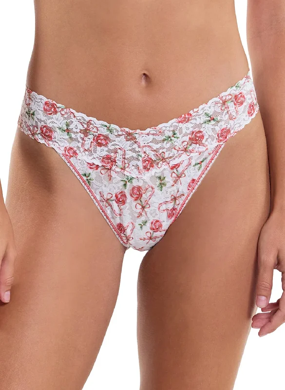 Signature Lace Something Sweet Printed Original Rise Thong